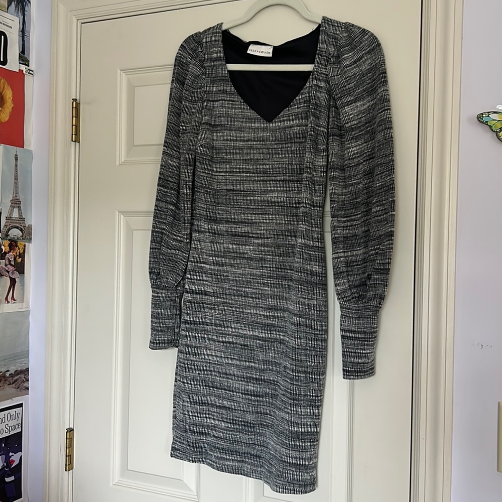self crush grey mini dress